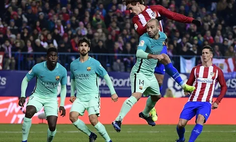 Chùm ảnh: Gục ngã ngay hiệp 1, Atletico nếm trái đắng trước Barcelona