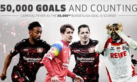 Bundesliga không chỉ có cột mốc 50.000 bàn thắng để ăn mừng