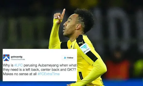 CĐV bất bình khi biết Liverpool muốn mua Aubameyang