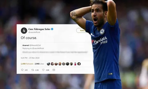 TIẾT LỘ: Cesc Fabregas muốn trở lại Arsenal