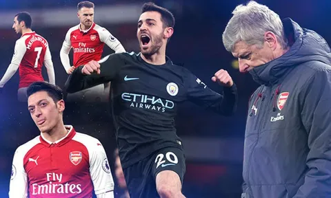 Chấm điểm Arsenal trận Man City: Hàng công vứt đi!