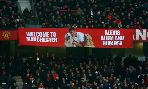 Chó cưng Sanchez được vinh danh trên khán đài Old Trafford