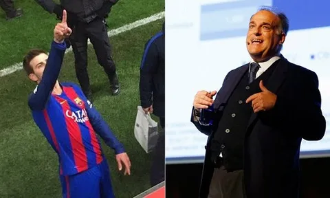 Chủ tịch La Liga 'xuống nước' với Pique và Barca