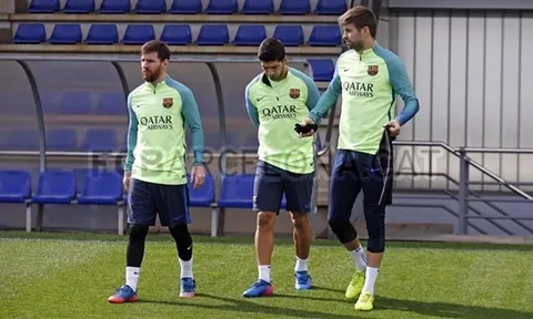 Chùm ảnh: Buổi tập vắng bóng nụ cười của Barcelona