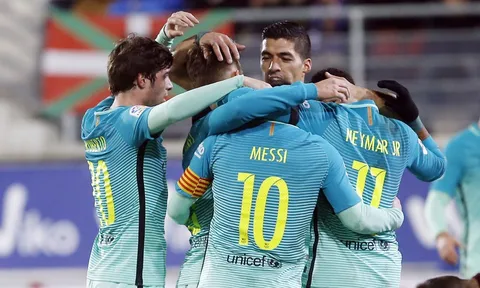 Chùm ảnh: Chiến thắng hủy diệt của Barca ngay trên sân của Eibar