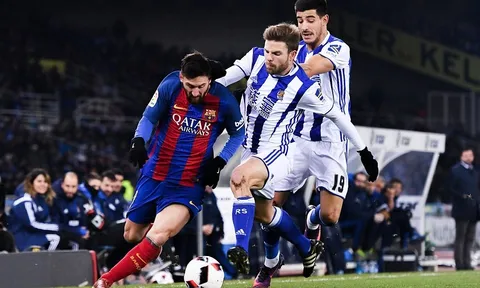 Chùm ảnh: Đánh bại Sociedad, Barca đặt một chân vào bán kết
