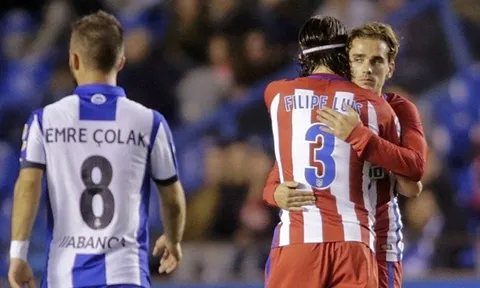 Chùm ảnh: Griezmann lập siêu phẩm, Atletico vẫn bị cầm chân