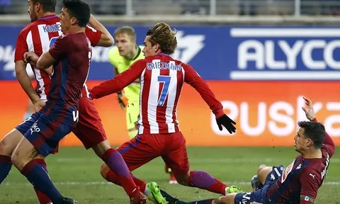 Chùm ảnh: Hạ Eibar, Atletico Madrid nuôi hy vọng Champions League