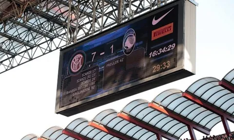 Chùm ảnh: Inter thăng hoa, nã 7 bàn khó tin vào lưới Atalanta