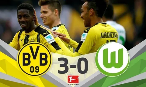 Chùm ảnh: Ousmane Dembele hạ Wolfsburg, Dortmund quên sầu