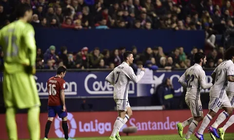 Chùm ảnh: Ronaldo lập công giúp Real đánh bại Osasuna