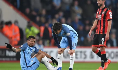 Chùm ảnh: 'Thần tài' Jesus chấn thương, Sterling đóng vai người hùng giúp Man City giành 3 điểm