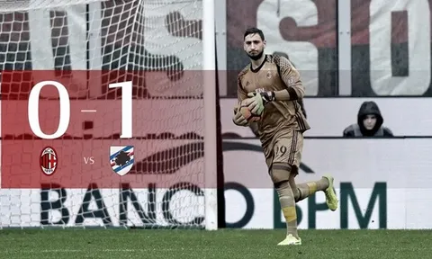 Chùm ảnh: Thua đau Sampdoria, AC Milan rơi vào khủng hoảng