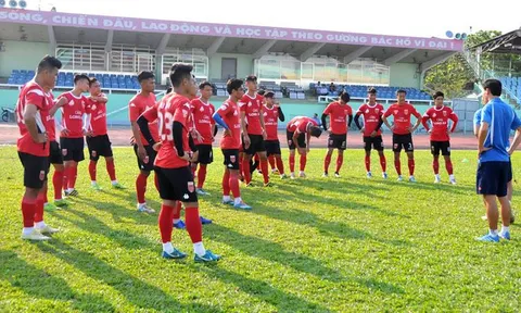 CLB Long An ráo riết tập luyện chờ ngày khởi tranh giải Hạng Nhất 2018