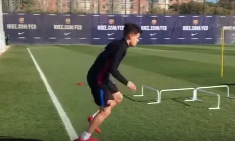 Coutinho bùng nổ trên sân tập của Barcelona