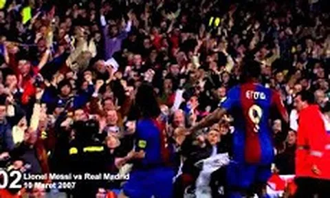 Cú hat-trick đầu tiên của Messi tại Barcelona (vs Real Madrid)