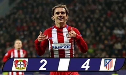 Cú sút quyết đoán của Antoine Griezmann vs Leverkusen