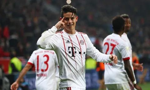 James Rodriguez lập siêu phẩm đỉnh cao, Bayern băng băng về đích