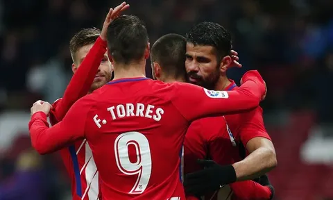 Costa và Torres tịt ngòi, Atletico vẫn thắng dễ nhược tiểu