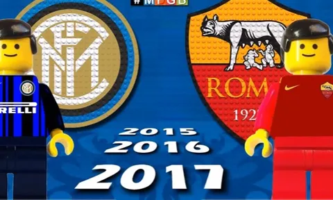 Đại chiến Inter - Roma qua các năm theo phong cách Lego