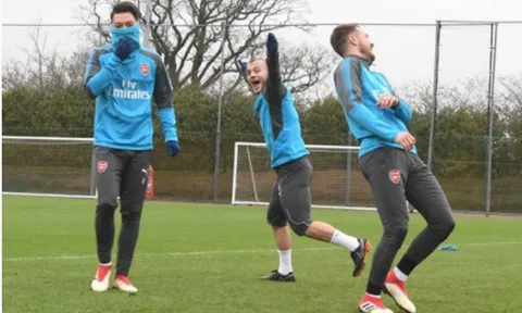 Dàn sao Arsenal phấn chấn tập luyện sau thắng lợi vang dội trước AC Milan