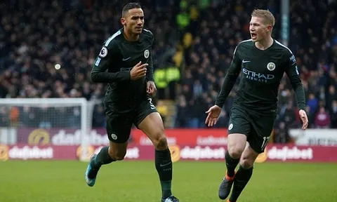 Danilo lập siêu phẩm, Man City vẫn bị Burnley bất ngờ níu chân
