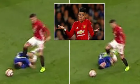 Đạp THÔ BẠO Hazard, sao Man Utd nguy cơ bị phạt