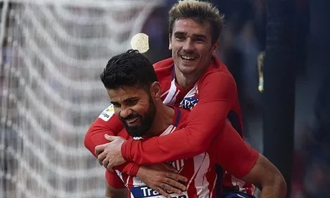 Diego Costa lại ghi bàn, Atletico Madrid tái lập khoảng cách 7 điểm với Barca