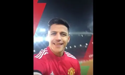Đoạn clip tự sướng của Sanchez khi vừa đặt chân đến Old Trafford