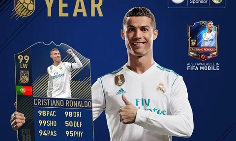 Đội hình FIFA 18 của năm: Không Neymar, có De Gea; CR7 số 1