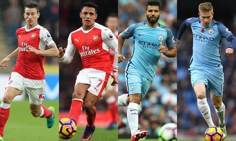 Đội hình kết hợp Arsenal & Man City: Siêu hàng công