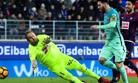 Đồng loạt nổ súng, MSN dễ dàng nhấn chìm Eibar trên sân khách