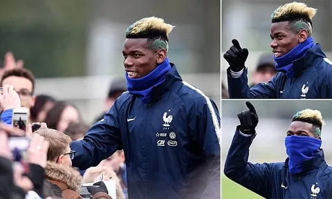 Gạt nỗi sầu M.U, Pogba vui như hội khi tập trên tuyển