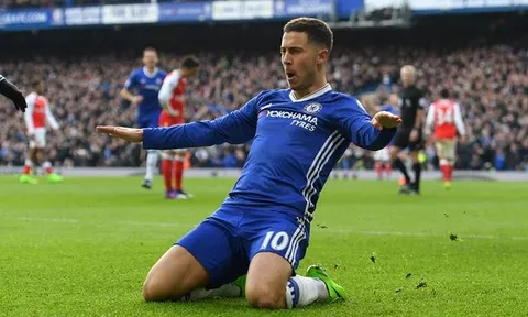 Hazard lập siêu phẩm solo, Chelsea "rửa hận" thành công trước Pháo thủ