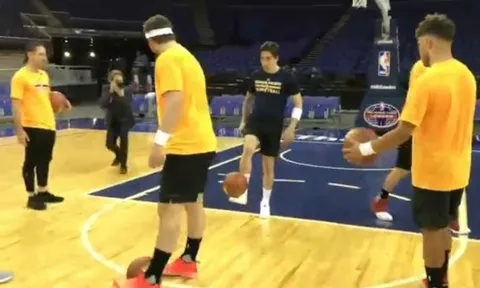 Hector Bellerin trổ tài bóng rổ ở NBA