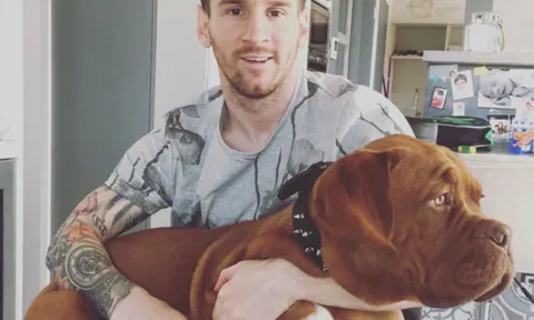 Hoảng hốt với ảnh Messi khoe chó cưng ngoại cỡ