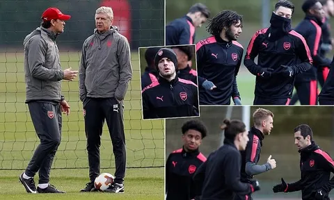Hối hả tập luyện, Arsenal dồn sức chiến AC Milan