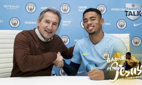 Hôm nay, Man City mới chính thức công bố Gabriel Jesus