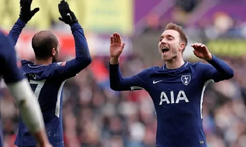 Hung thần Eriksen khiến hậu vệ Swansea có một đêm mất ngủ