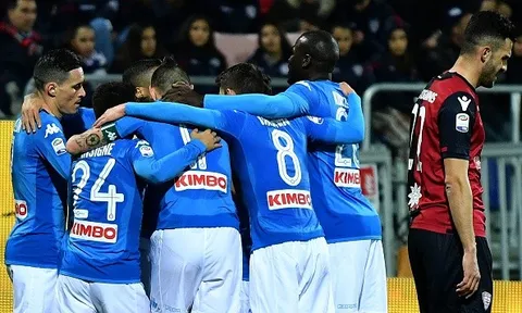 Hủy diệt Cagliari, Napoli gây sức ép cực lớn cho Juventus