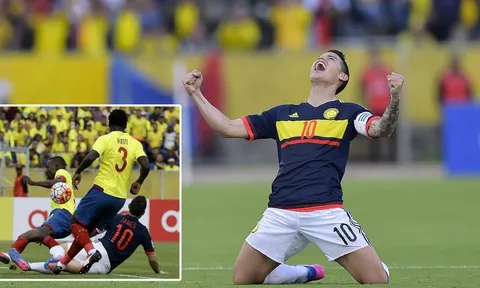 James Rodriguez tỏa sáng trong trận gặp Ecuador