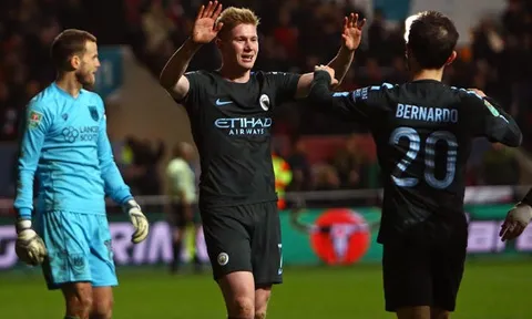 Kevin De Bruyne chơi đầy ấn tượng trước Bristol City