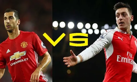 Khi Mesut Oezil đọ tài Henrikh Mkhitaryan