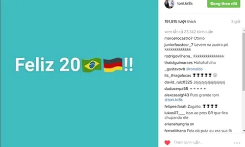 Kroos chào 2017 bằng cách xát muối nỗi đau của Brazil