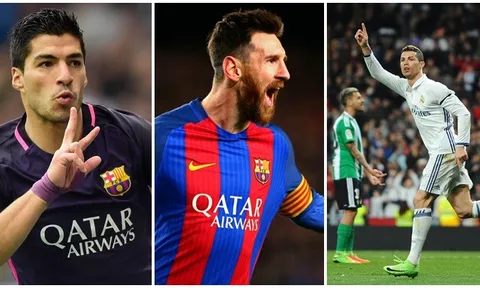 La Liga 2016-17: 5 ngôi sao đang dẫn đầu cuộc đua danh hiệu Pichichi