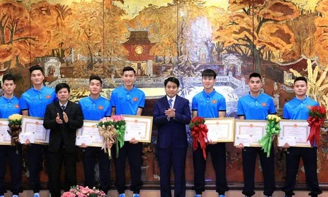 Lãnh đạo Hà Nội gặp mặt, khen thưởng đội tuyển U23 Việt Nam