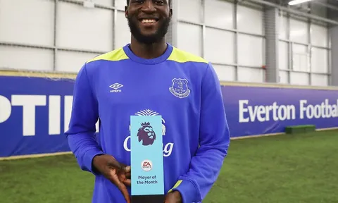 Lukaku và những ngôi sao đoạt giải 'Cầu thủ hay nhất tháng' mùa này