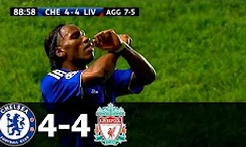 Màn 'rượt đuổi' 4-4 kinh điển giữa Chelsea và Liverpool