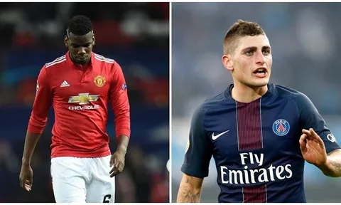 Manchester United tính đổi Paul Pogba lấy Marco Verratti?