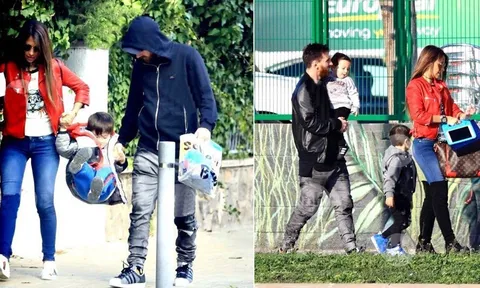 Messi dạo phố mua sắm cùng gia đình